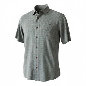 RedHead Brand Co. Button-Up Short Sleeve Shirt Mens Large Collared Green Check